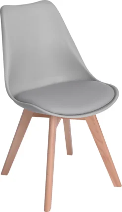 H.J WeDoo 4 X Wohnzimmerstuhl Esszimmerstuhl Bürostuhl Relaxsessel Mit Massivholz Buche Bein,Retro Design Gepolsterter Stuhl Küchenstuhl Holz, Grau -Vidaxlko Verkaufe 00780ccae832be069a790c66c63b454a