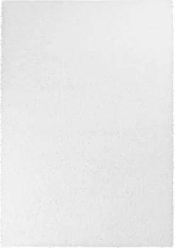Teppich Whnzimmer Shaggy Hochflor Teppich Einfarbig Weiß, Größe In Cm:120 X 170 Cm