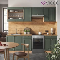 Vicco Küchenzeile Fame-Line Goldkraft Grün-Gold Landhaus 240 Cm Holzwerkstoff 10 Vicco Küchenzeile Fame-Line Goldkraft Grün-Gold Landhaus 240 Cm Holzwerkstoff -Vidaxlko Verkaufe 02aed320a69f22e2e8430f14910fec98