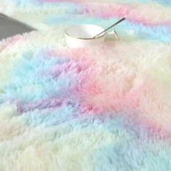 80cm Regenbogen Runden Flauschige Teppiche Bettvorleger Soft Shaggy Hochflor -Vidaxlko Verkaufe 034eb924b8c98aad1bd918d8910fa0ba