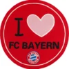 FC-Bayern© - Teppich I Love FC Bayern 100 Cm