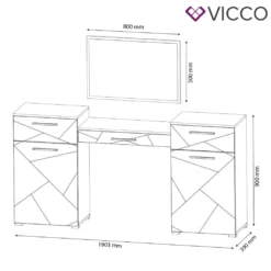 Vicco Schminktisch Irma Weiß Hochglanz 190,3 X 90 X 39 Cm Holzwerkstoff -Vidaxlko Verkaufe 0379644d1190d0944714c3482a88ff85