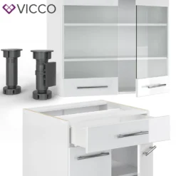 Vicco Küchenzeile Fame-Line Weiß Hochglanz 140 Cm Holzwerkstoff 13 Vicco Küchenzeile Fame-Line Weiß Hochglanz 140 Cm Holzwerkstoff -Vidaxlko Verkaufe 03a23035fc914c076eb1d335e15a62c6