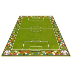 Kurzflor Kinderteppich Soccer Pitch, Größe:80x150 Cm -Vidaxlko Verkaufe 0498f28fe312966a00eb9a7e4d72e9b7