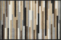 Wash+dry Fußmatte Mikado Stripes Nature 50 X 75 Cm Waschbare Schmutzmatte