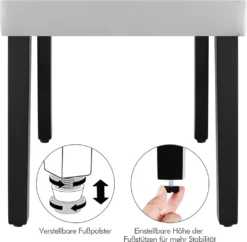 Yaheetech Esszimmerstühle 2er Set Küchenstuhl Polsterstuhl Mit Hoher Rückenlehne, Beine Aus Massivholz, Gepolsterte Sitzfläche Aus Kunstleder Weiß -Vidaxlko Verkaufe 062fa5b911bda69583bc559a0e6b163e