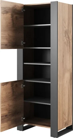 Mirjan24 Wohnzimmer-Set Wood I + Couchtisch Tavasz, Stilvoll Kolektion, Couchtisch, Kommode, TV-Lowboard, Vitrine (Wotan Eiche / Anthrazit) -Vidaxlko Verkaufe 0793ac79dfae2d797759f77049532cab