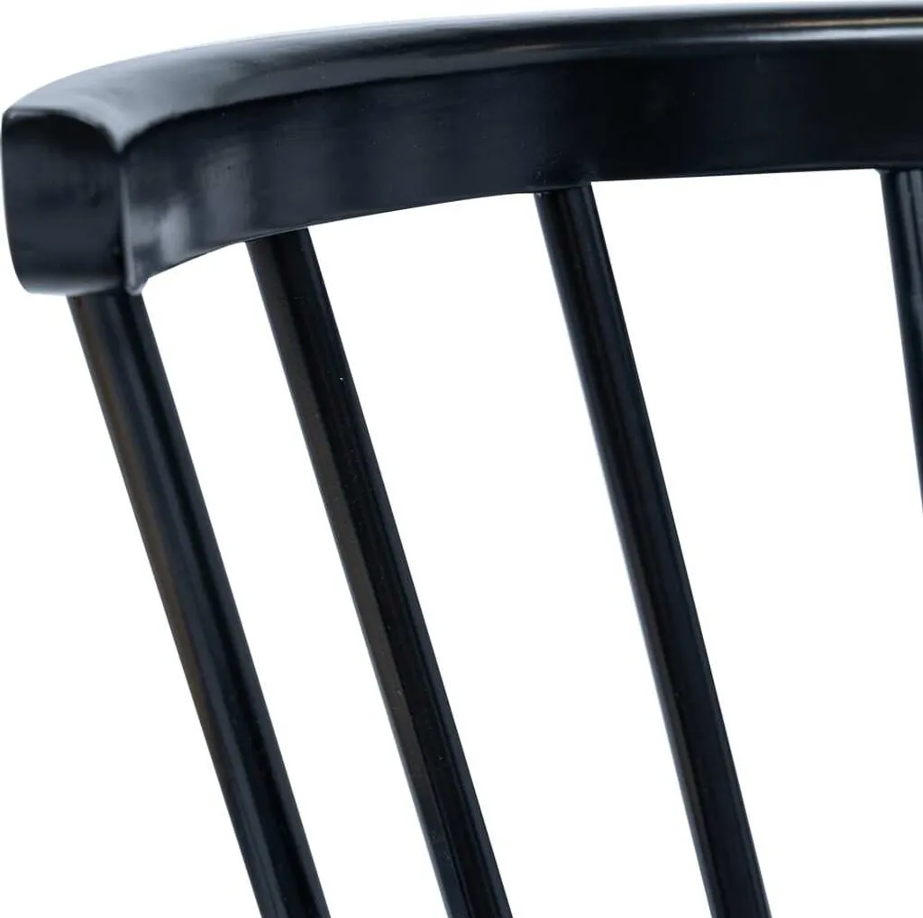 VidaXL Esszimmerstühle 2 Stk. Schwarz Gummiholz Massiv 6 VidaXL Esszimmerstühle 2 Stk. Schwarz Gummiholz Massiv – Bild 6