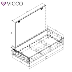 Vicco Schminktisch Alessia Frisiertisch Kommode Frisierkommode Spiegel Weiß Inklusive LED-Lichterkette -Vidaxlko Verkaufe 0856bc9af9d3db42ad04dd4ac00e3abb