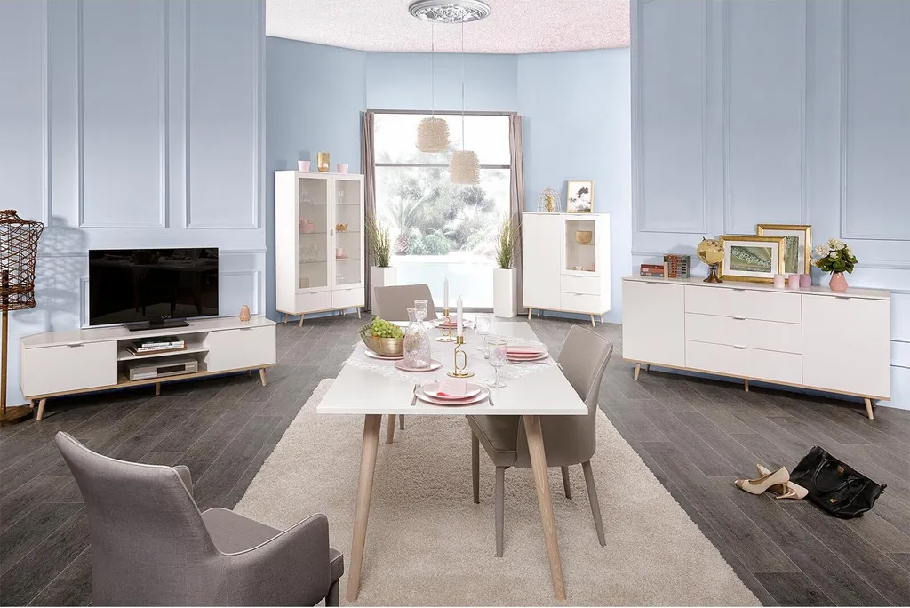 TV-Lowboard Unterschrank HiFi Element Fernsehtisch Rack Sideboard "Dalarna I" 7 TV-Lowboard Unterschrank HiFi Element Fernsehtisch Rack Sideboard "Dalarna I" – Bild 7