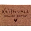 Kokos Fußmatte Personalisiert: Indoor Matte Mit Individuellem Namen Der Familie