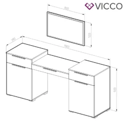 Vicco Schminktisch Lilli Frisiertisch Kommode Frisierkommode Spiegel Weiß Inklusive Hocker Und LED-Lichterkette -Vidaxlko Verkaufe 0b136d58001af27fe3a595b97a069900