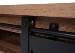 TV-Rack HWC-K75, Fernsehtisch TV-Board, Schiebetüren Staufächer, Holz-Optik Industrial Metall 43x150x40cm Braun -Vidaxlko Verkaufe 0da6da8faf81b9ec3a1e4a94c645dcc1