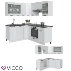 Vicco Eckküchenzeile Fame-Line Weiß Landhaus 160,5 X 190 Cm Holzwerkstoff 14 Vicco Eckküchenzeile Fame-Line Weiß Landhaus 160,5 X 190 Cm Holzwerkstoff -Vidaxlko Verkaufe 0dbac831b2e0f8759bab72596cd69aff