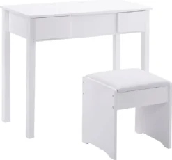 COSTWAY Schminktisch Frisiertisch Frisierkommode Kosmetiktisch Mit Klappspiegel Und Schubladen Inkl. Hocker Weiss 8 COSTWAY Schminktisch Frisiertisch Frisierkommode Kosmetiktisch Mit Klappspiegel Und Schubladen Inkl. Hocker Weiss -Vidaxlko Verkaufe 0ecac314f1634b608c9be84c72a7c3a2