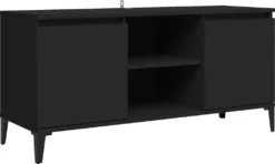 VidaXL TV-Schrank Mit Metallbeinen Schwarz 103,5x35x50 Cm