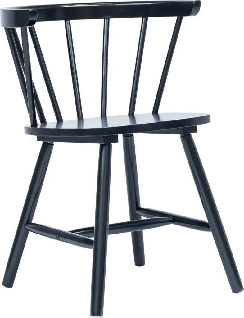 VidaXL Esszimmerstühle 2 Stk. Schwarz Gummiholz Massiv 2 VidaXL Esszimmerstühle 2 Stk. Schwarz Gummiholz Massiv – Bild 2