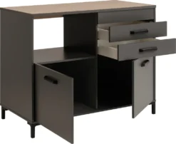 Küche "Moove2" In Grau Und Eiche Hell Küchenzeile 240 Cm, Single-Küche Theke Und Regal -Vidaxlko Verkaufe 0fef7199d894f37cfe780ed70cfe1769