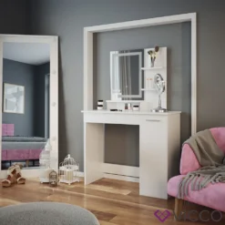Vicco Schminktisch + LED Spiegel Julia Weiß 90 X 137,5 X 38 Cm Holzwerkstoff -Vidaxlko Verkaufe 1125f3985e5de6e8b5b71582c3a5efa7