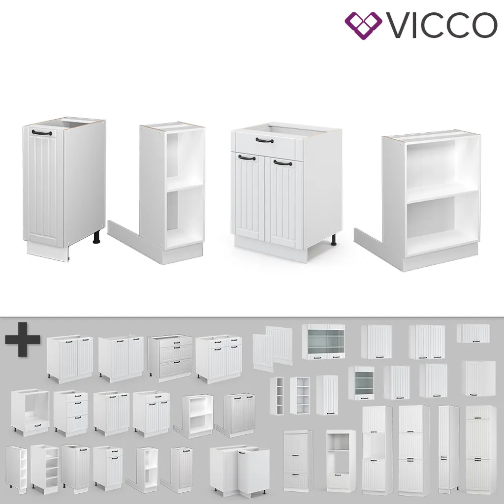 Vicco Kücheninsel Fame-Line Weiß Landhaus 90 Cm Holzwerkstoff 6 Vicco Kücheninsel Fame-Line Weiß Landhaus 90 Cm Holzwerkstoff – Bild 6