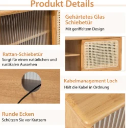 COSTWAY TV-Ständer TV-Schrank Für Fernseher Bis Zu 55 Zoll, TV-Lowboard Mit 2 Schiebetüren, Fernsehschrank Medienkonsole Für Wohnzimmer Schlafzimmer -Vidaxlko Verkaufe 12e3b1b65cb4465b0a8dd1bd66bdcf08