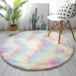Weiche Flauschige Teppiche Runder Plüsch Regenbogen Farbverlauf Bodenmatte Hängender Korb Matte Teppich 100CM -Vidaxlko Verkaufe 12f3974c402660922e63a792136d3b67