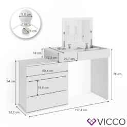Vicco Schminktisch Frisiertisch Frisierkommode Lotos Weiß Mit LED Beleuchtung 11 Vicco Schminktisch Frisiertisch Frisierkommode Lotos Weiß Mit LED Beleuchtung -Vidaxlko Verkaufe 135dc89aa08a2639c4f583015e340a2a