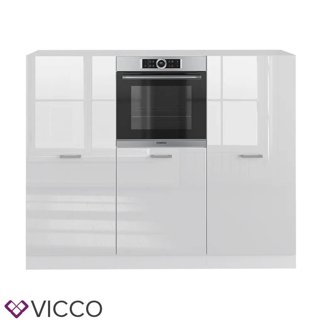 Vicco Küchenblock R-Line Weiß Hochglanz 180 X 143 X 57 Cm Holzwerkstoff 2 Vicco Küchenblock R-Line Weiß Hochglanz 180 X 143 X 57 Cm Holzwerkstoff – Bild 2