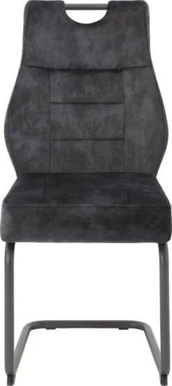 2er Set Esszimmerstuhl Linda - Samtvelour Vintage Anthrazit - Metallgestell Rundrohr Pulverbeschichtung Grau - 140kg Belastbar -Vidaxlko Verkaufe 14750865779289f032e2e069e0c3430d