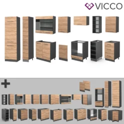 Vicco Küchenzeile Fame-Line Anthrazit Goldkraft 355 Cm Holzwerkstoff -Vidaxlko Verkaufe 1524c87649ac2291d19ac0ce70363019