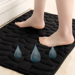 Rutschfeste Badematte Badteppiche 50 X 80 Cm, Badezimmerteppich Mit Memory Foam, Badezimmerteppich Duschvorleger Duschteppich Für Badewanne, Dusche, Badezimmer,Schwarz -Vidaxlko Verkaufe 15baa41d233ec6ad6486327cbc982b8d