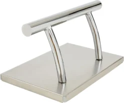 Barberpub Edelstahl Fußstütze Professional Friseurfußstütze, Mobile Fußpedal Fußauflage, Foot Rest Fußablage Friseurstuhl Salonausstattung, FT001S, Silber