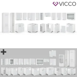 Vicco Eckküchenzeile Fame-Line Weiß Hochglanz 257 X 347 Cm Holzwerkstoff 12 Vicco Eckküchenzeile Fame-Line Weiß Hochglanz 257 X 347 Cm Holzwerkstoff -Vidaxlko Verkaufe 1615624cf67ca3584a8b2e581bc780a9