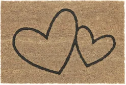 Relaxdays Kokos Fußmatte Herzen