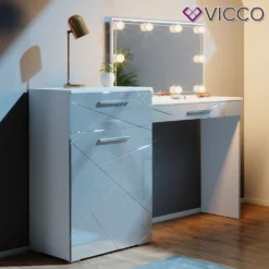 Vicco Schminktisch Frisiertisch Frisierkommode Little Irma Weiß Spiegel LED -Vidaxlko Verkaufe 16ee8aa0c5188ac23d0ccef1c60a95e0