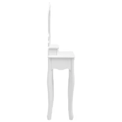 VidaXL Schminktisch-Set Mit Hocker Weiß 50x59x136cm Paulownia-Holz -Vidaxlko Verkaufe 189ada13eff1e56201d2df5c5d7787ce