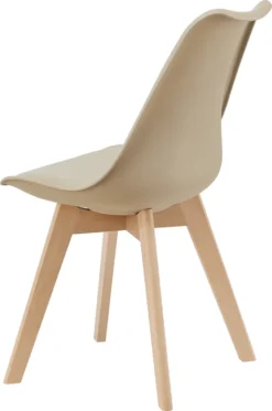 2x Design Stühle Esszimmerstuhl Beige PolyurethanKunstleder Stuhl Holzgestell [en.casa] -Vidaxlko Verkaufe 1b2576716d696e44a5c760627616e800