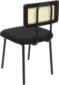 2er-Set Esszimmerstuhl HWC-K88, Lehnstuhl Stuhl, Holz Poly-Rattan Metall Bouclé Stoff/Textil Schwarz -Vidaxlko Verkaufe 1bd0f903d3c2d682c8d5312c7c14cb43