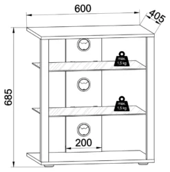VCM Hifi Möbel Rack Schrank Phono Regal Glas Phono Mediaregal Folas Weiß -Vidaxlko Verkaufe 1bd522ab1dc310c5cf7ef69f091fc117
