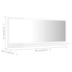 VidaXL Badspiegel Hochglanz-Wei? 90x10,5x37 Cm Spanplatte -Vidaxlko Verkaufe 1c7fa7f2d5ed331c2b4d7843072b9f4e