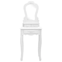 VidaXL Schminktisch-Set Mit Hocker Weiß 50x59x136cm Paulownia-Holz -Vidaxlko Verkaufe 1cb23201734d0f406b73109e04c448c6