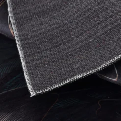 Mynes Home Küchenteppich Waschbar Küchenläufer Rutschfest Teppich Läufer Blau Schwarze Blume-50x180 Cm -Vidaxlko Verkaufe 1cfba785830ec6cb6fc0d99404e8eae2