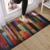 Teppich Läufer Flur Küche Rutschfest Waschbar Holzbrettmuster Bunter Modern Rutschfest Waschbar Vintage Kücheläufer Teppichläufer Polyester Meterware Anpassbar