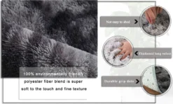 Soft Area Rug Schlafzimmer Shaggy Teppich Zottige Teppiche Flauschige Bunte Batik-Teppiche Carpet 120 * 160 Cm Dunkelgrau -Vidaxlko Verkaufe 1e96f67c753dee8d9883c40ab563dde3