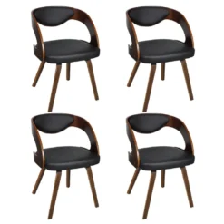 Modern Design Esszimmerstühle 4er Set Braun Bugholz Und Kunstleder | Esstischstuhl Küchenstuhl Wohnzimmerstühle Bürostuhl -Vidaxlko Verkaufe 1ea86049b78376cc000cb3d5ed41bd65