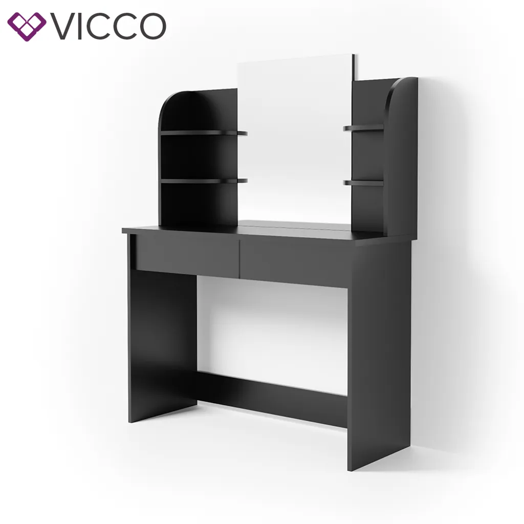 Vicco Schminktisch Charlotte Schwarz 108 X 139 X 40 Cm Holzwerkstoff 2 Vicco Schminktisch Charlotte Schwarz 108 X 139 X 40 Cm Holzwerkstoff – Bild 2