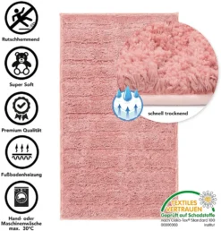 Badematte Shine Rosa 70 X 120 Cm -Vidaxlko Verkaufe 20f0e703632bee2105cb2270299f329b