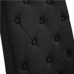 Yaheetech Esszimmerstühle 2er Set Küchenstuhl Polsterstuhl Mit Hoher Rückenlehne, Beine Aus Massivholz, Gepolsterte Sitzfläche Aus Leinen, Schwarz -Vidaxlko Verkaufe 211cd4a4bafea2424f82be025de1128e