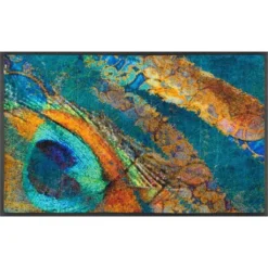 Wash+dry Fußmatte Exotic Pavo Waschbare Schmutzmatte, Größe:75 X 120 Cm -Vidaxlko Verkaufe 221696b4597c696a2ecf38f66264008e