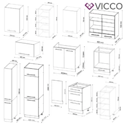 Vicco Küchenzeile Fame-Line Weiß Anthrazit Hochglanz 355 Cm Holzwerkstoff -Vidaxlko Verkaufe 257b685cfed2706c78f1355ab9192aea 1